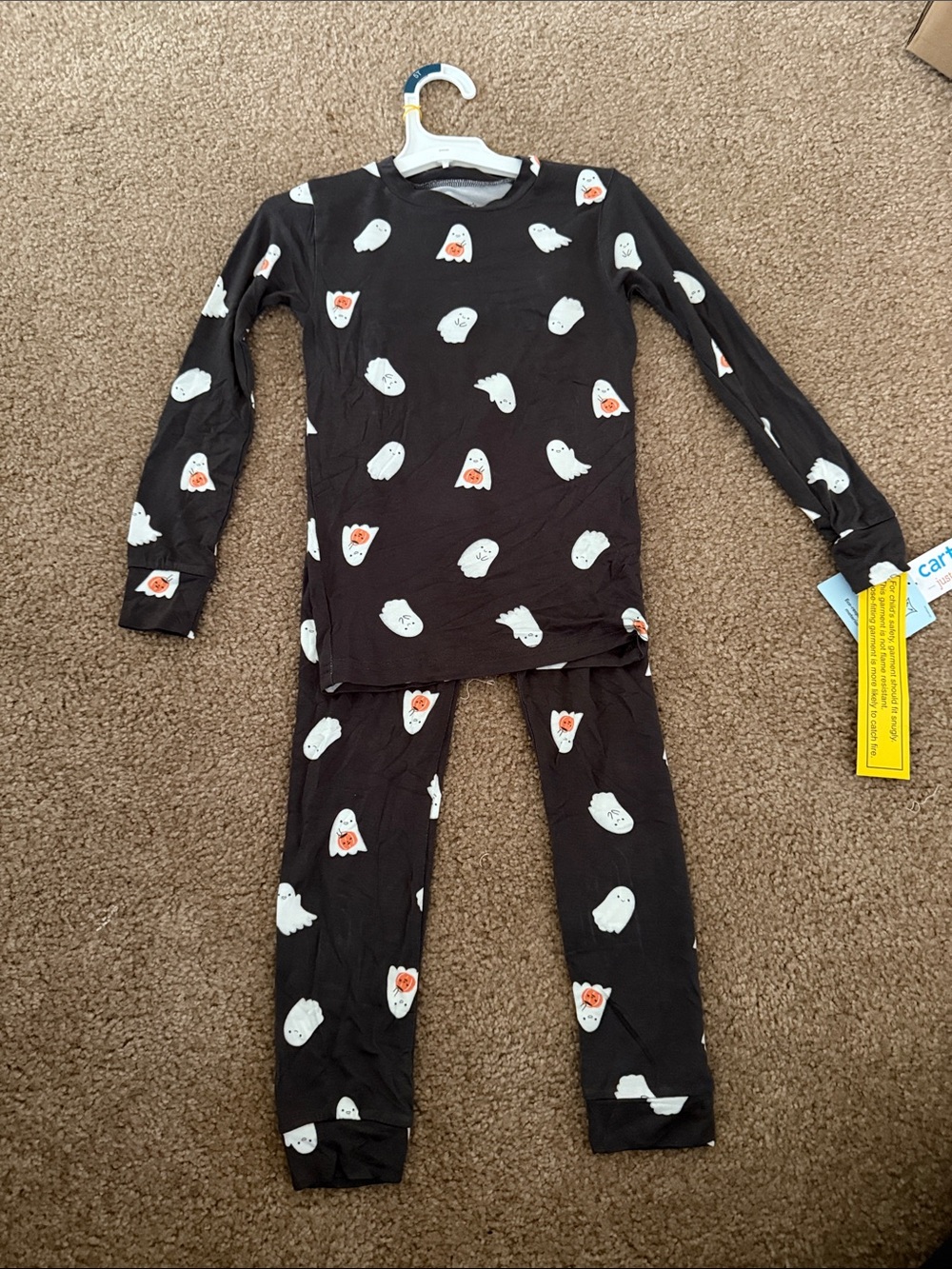 Carter's Black Ghost Print Pajama Set